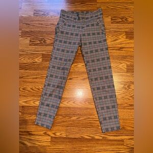 Soho Plaid Ankle Pants - Black and Gray